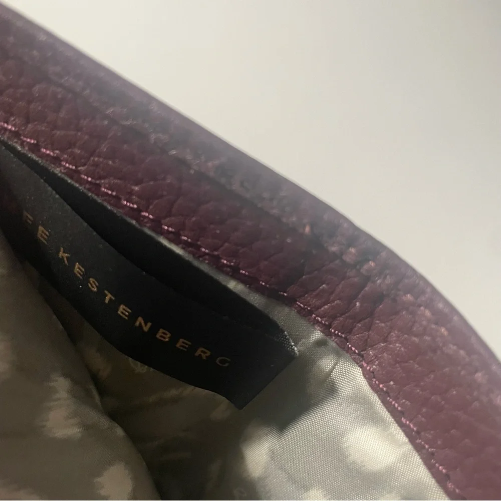Aimee Kestenberg Zip It Up Trifold Leather Wallet in True Plum - Picture 7 of 13
